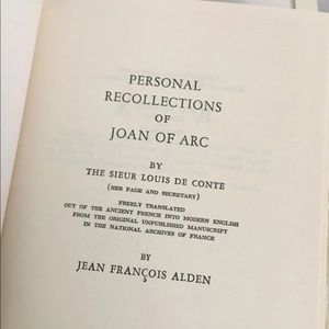 RESERVED Joan of Arc book
